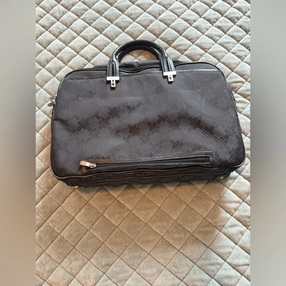 Tumi Black Satchel with T Monogram Hardware